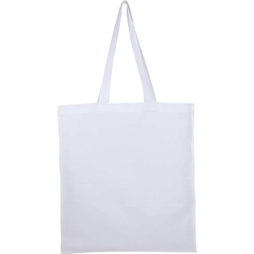 Double-Stitched 8oz Organic Cotton Tote - 7901-40 White