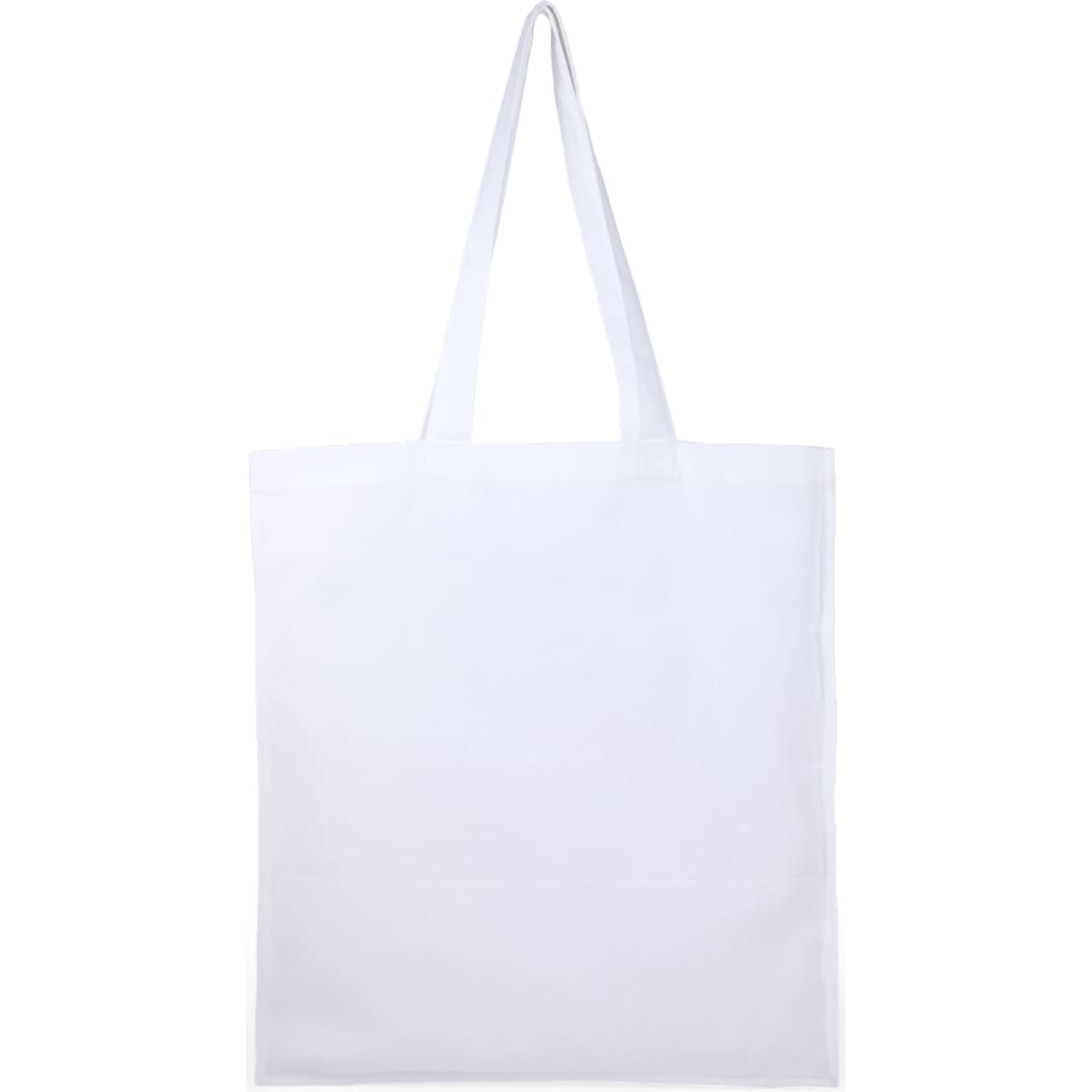 Double-Stitched 8oz Organic Cotton Tote - 7901-40 White