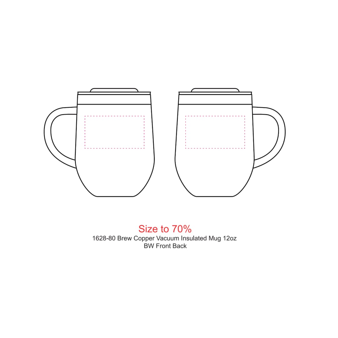 Brew Copper Vacuum Insulated Mug 12oz - 1628-80 Black