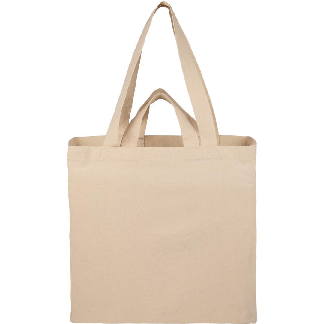 Dual Carry 6oz Organic Cotton Tote - SM-5228 Natural