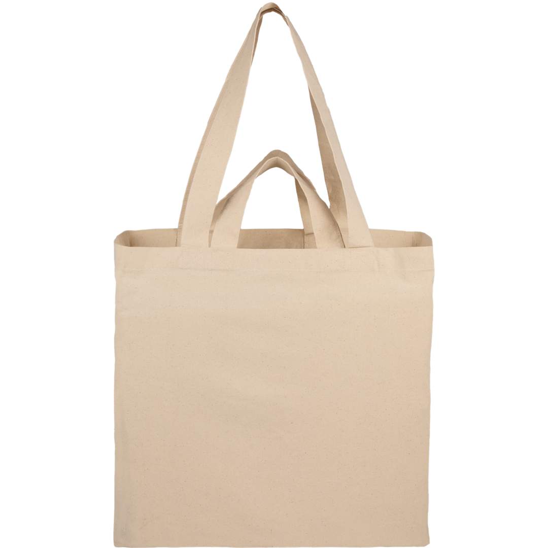 Dual Carry 6oz Organic Cotton Tote - SM-5228 Natural