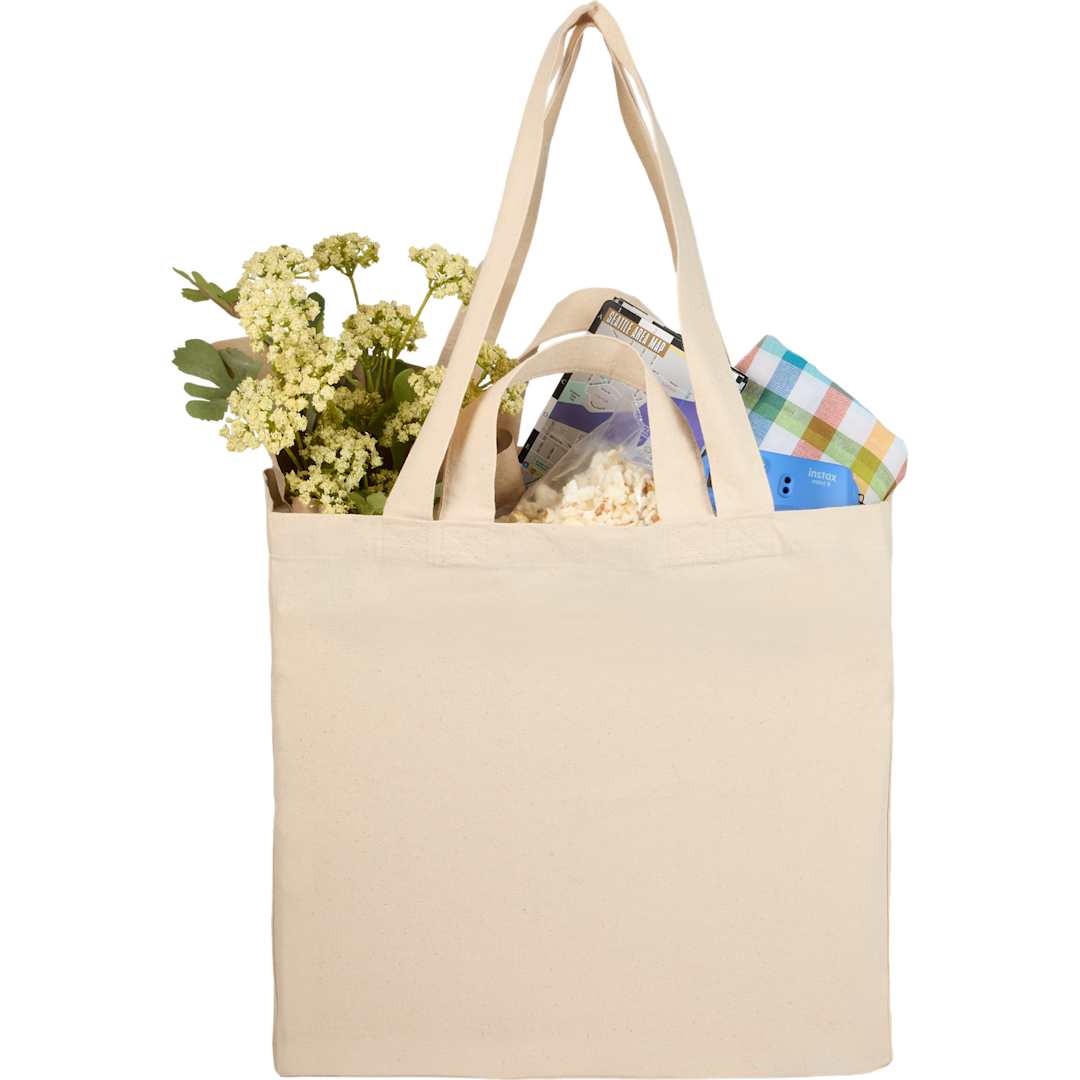 Dual Carry 6oz Organic Cotton Tote - SM-5228 Natural