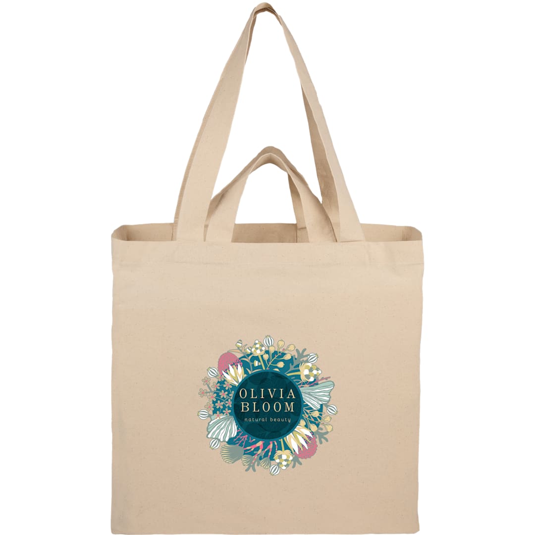Dual Carry 6oz Organic Cotton Tote - SM-5228 Natural
