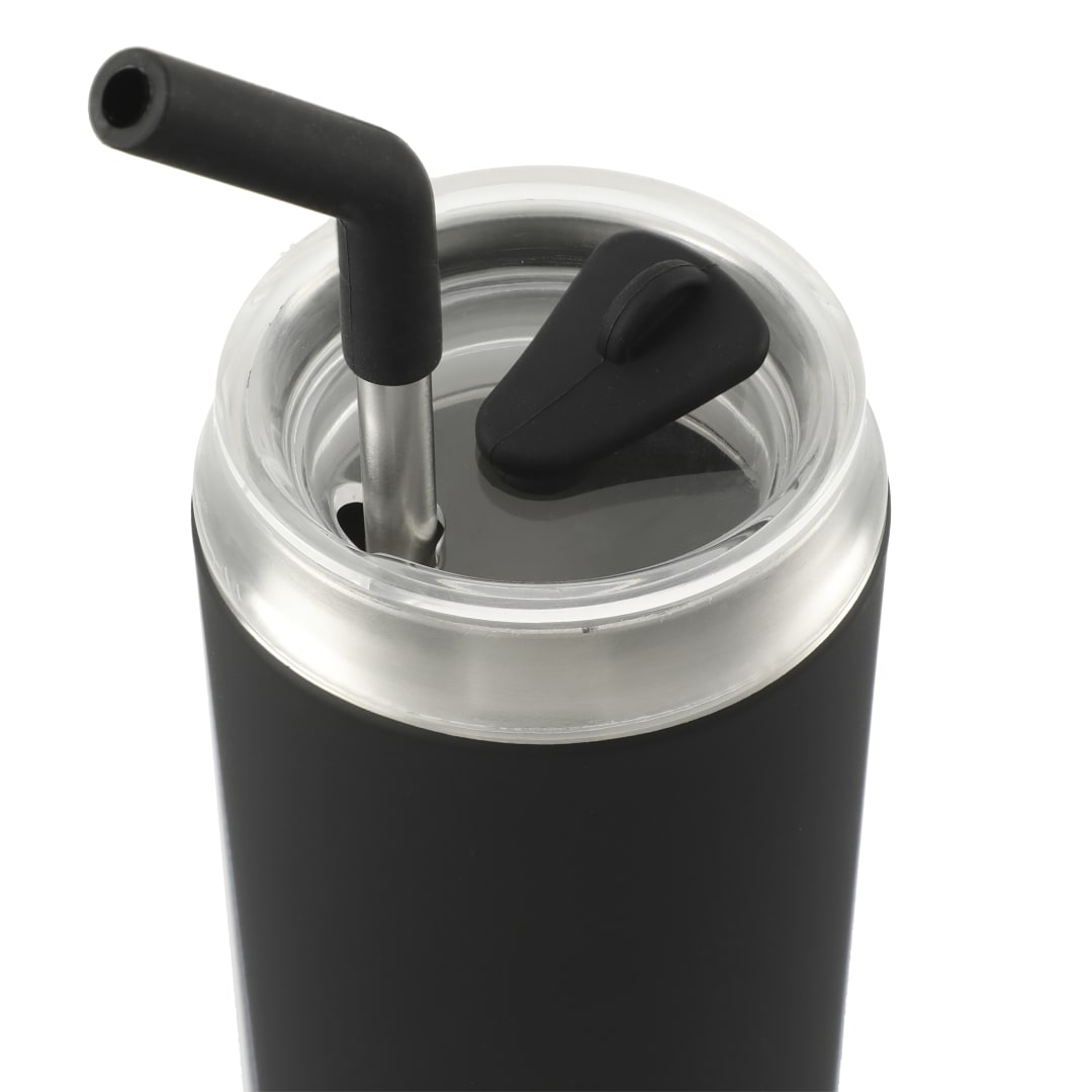 Marka Copper Vac Tumbler w/ SS straw 20oz - 1628-82 Black