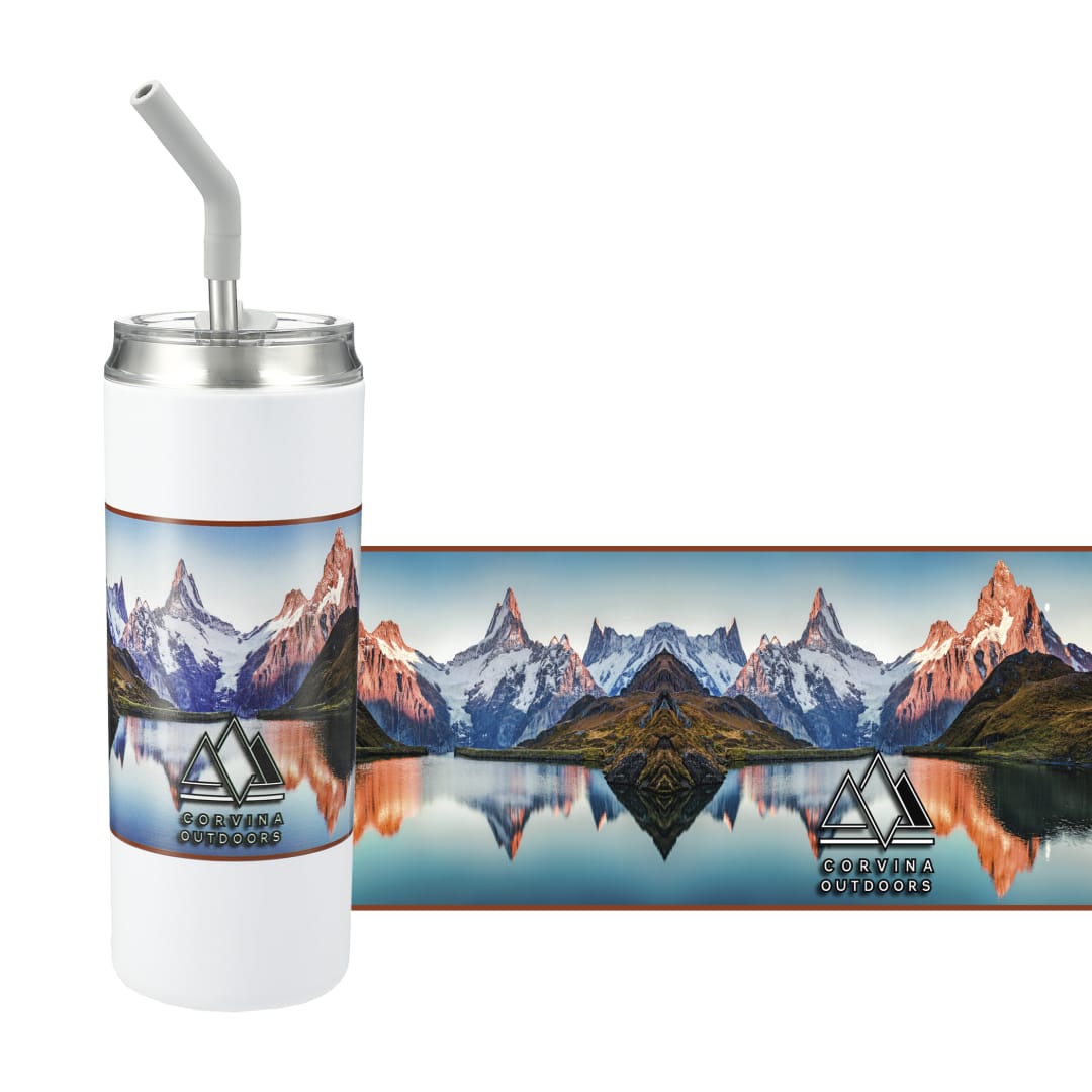 Marka Copper Vac Tumbler w/ SS straw 20oz - 1628-82 White