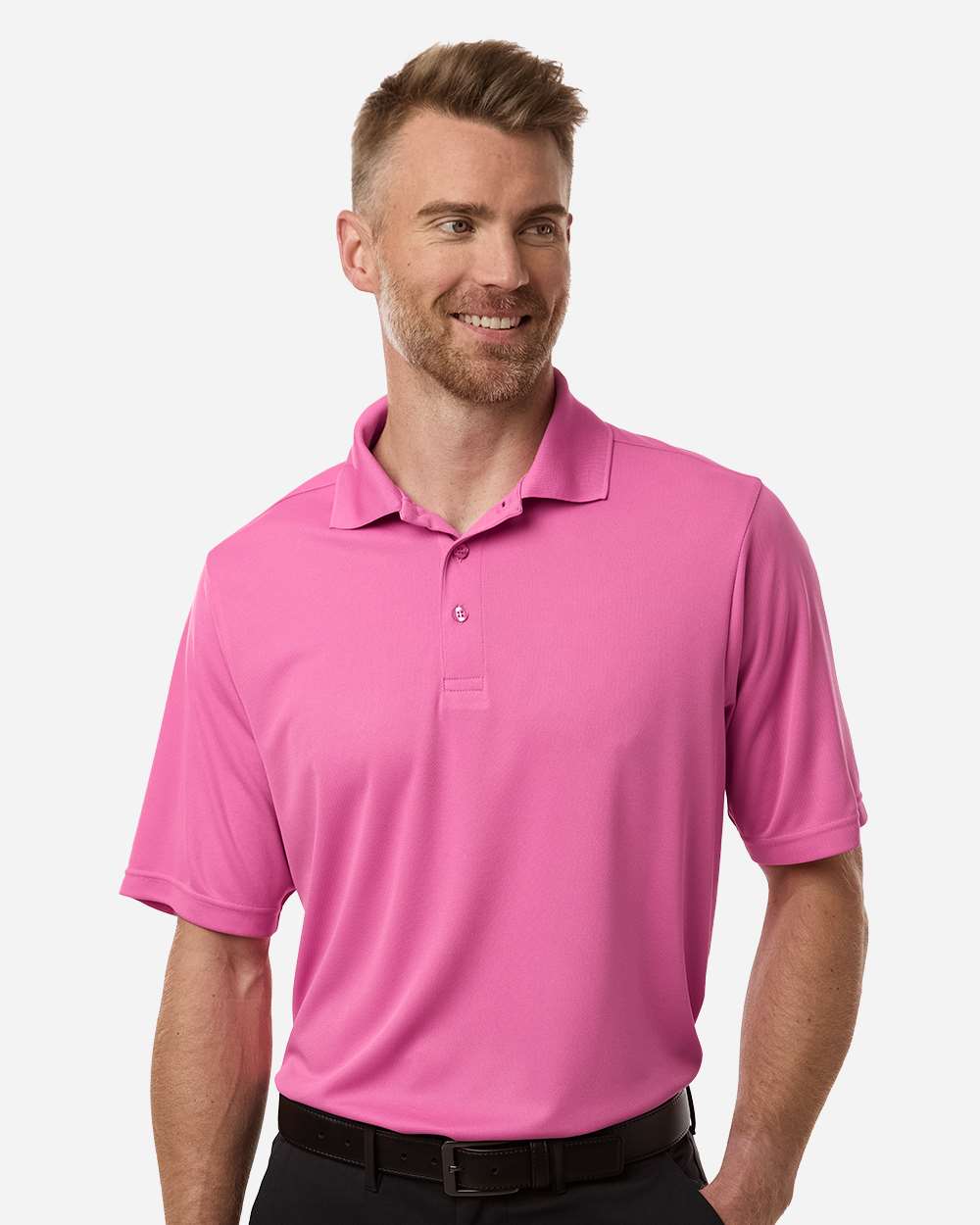 Core365 Men's Nova Performance Pique Polo - CE108 Charity Pink