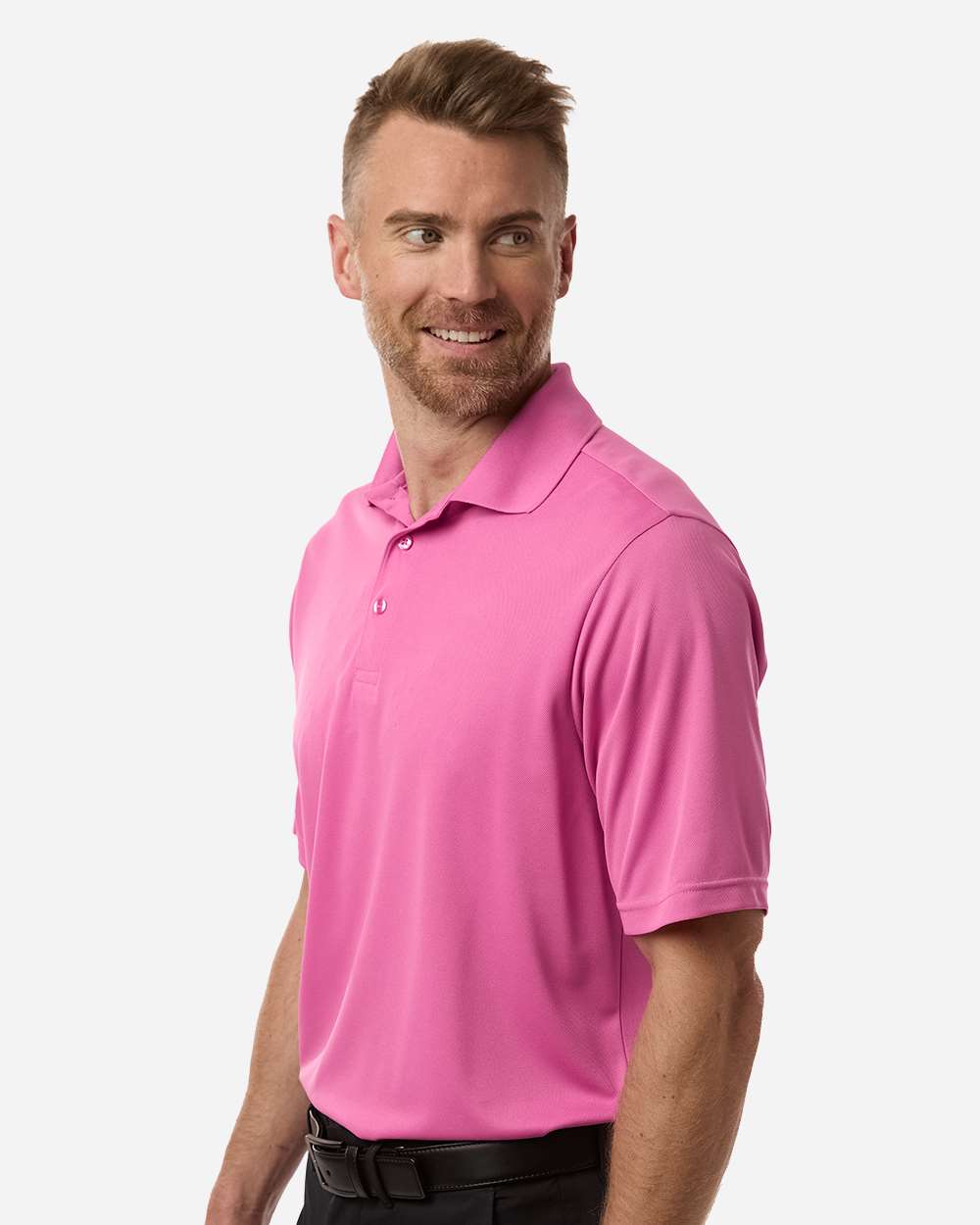 Core365 Men's Nova Performance Pique Polo - CE108 Charity Pink