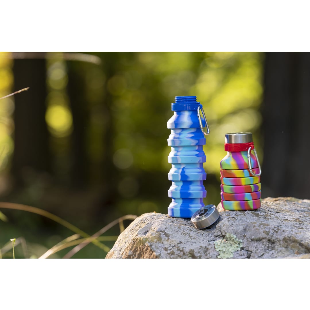 Zigoo Silicone Collapsible Bottle 18oz - Tie Dye - 1628-89 Blue