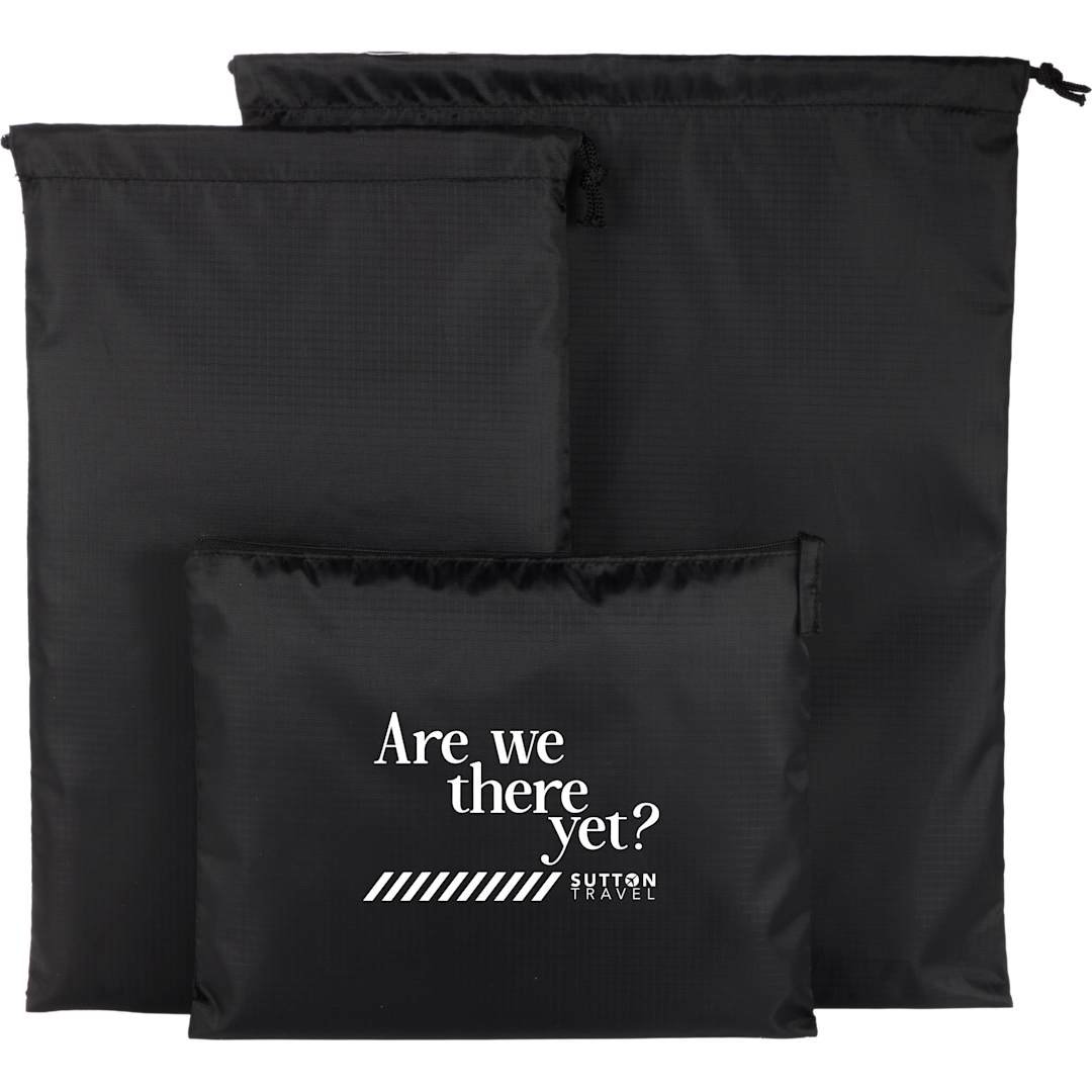 Recycled Travel Bag Set - 7901-31 Black