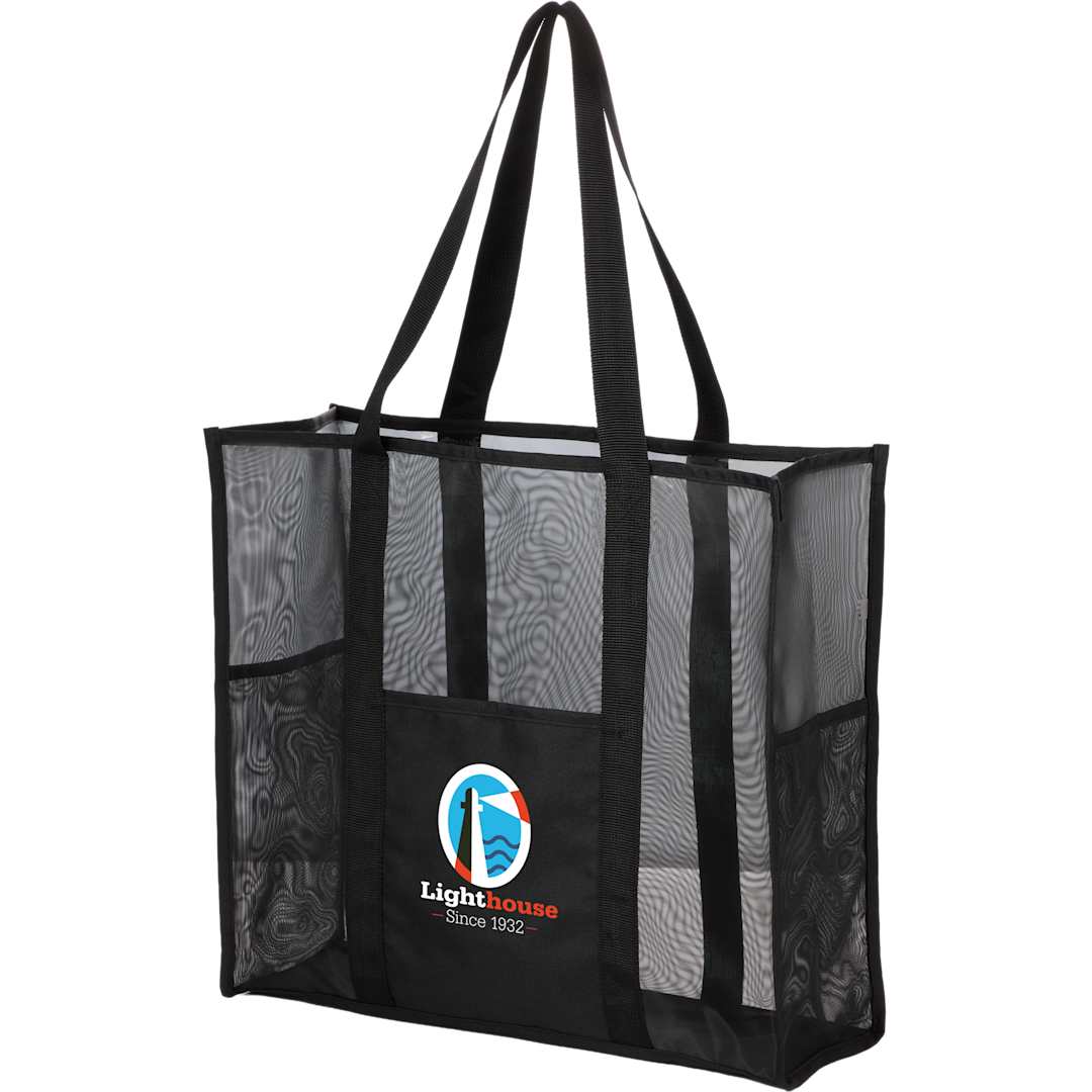 Large Mesh Beach Tote - 7901-45 Black