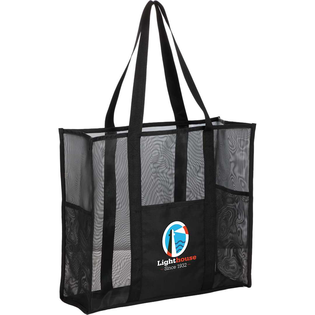 Large Mesh Beach Tote - 7901-45 Black