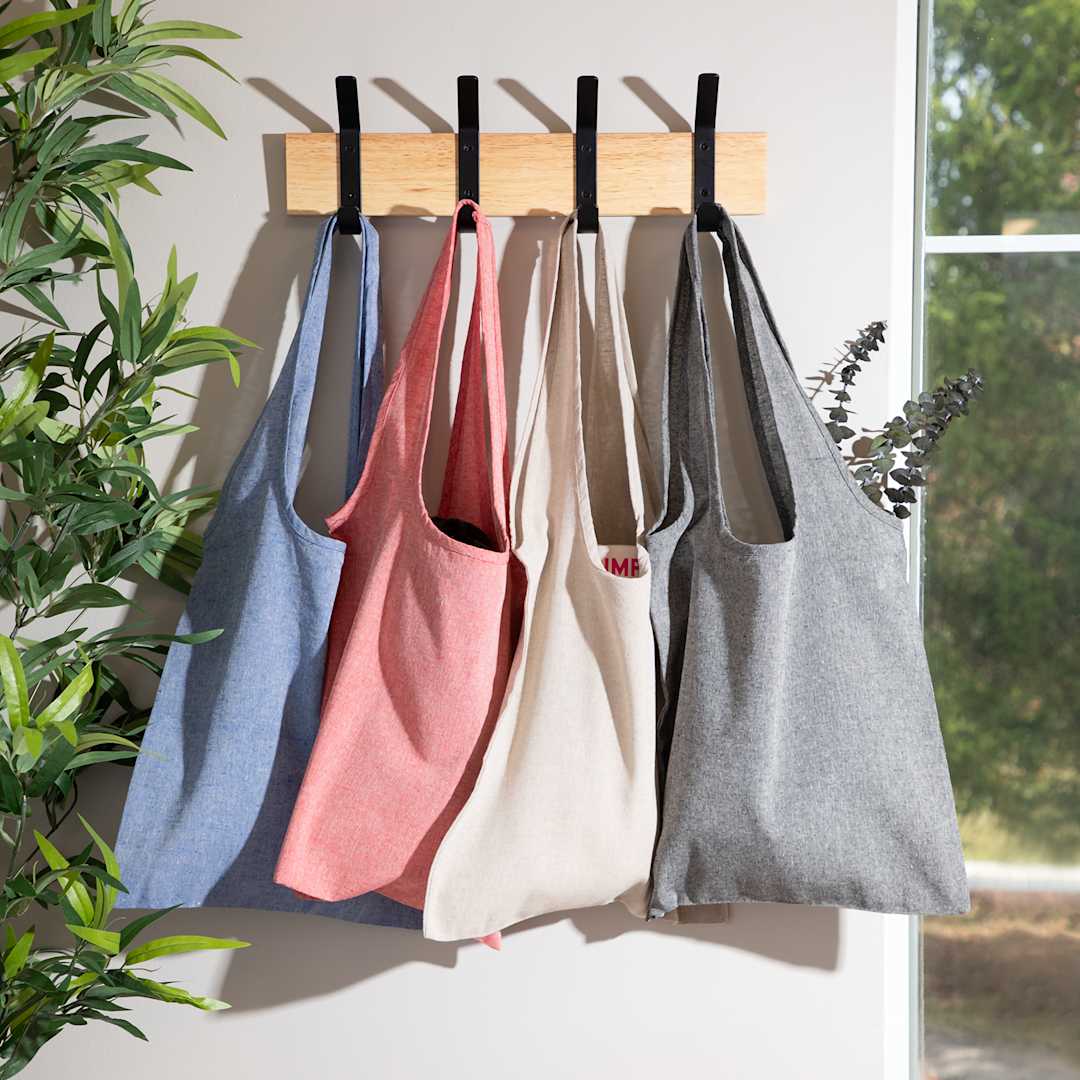 Bungalow 5oz Recycled Cotton Twill Shopper Tote - SM-5234 Blue