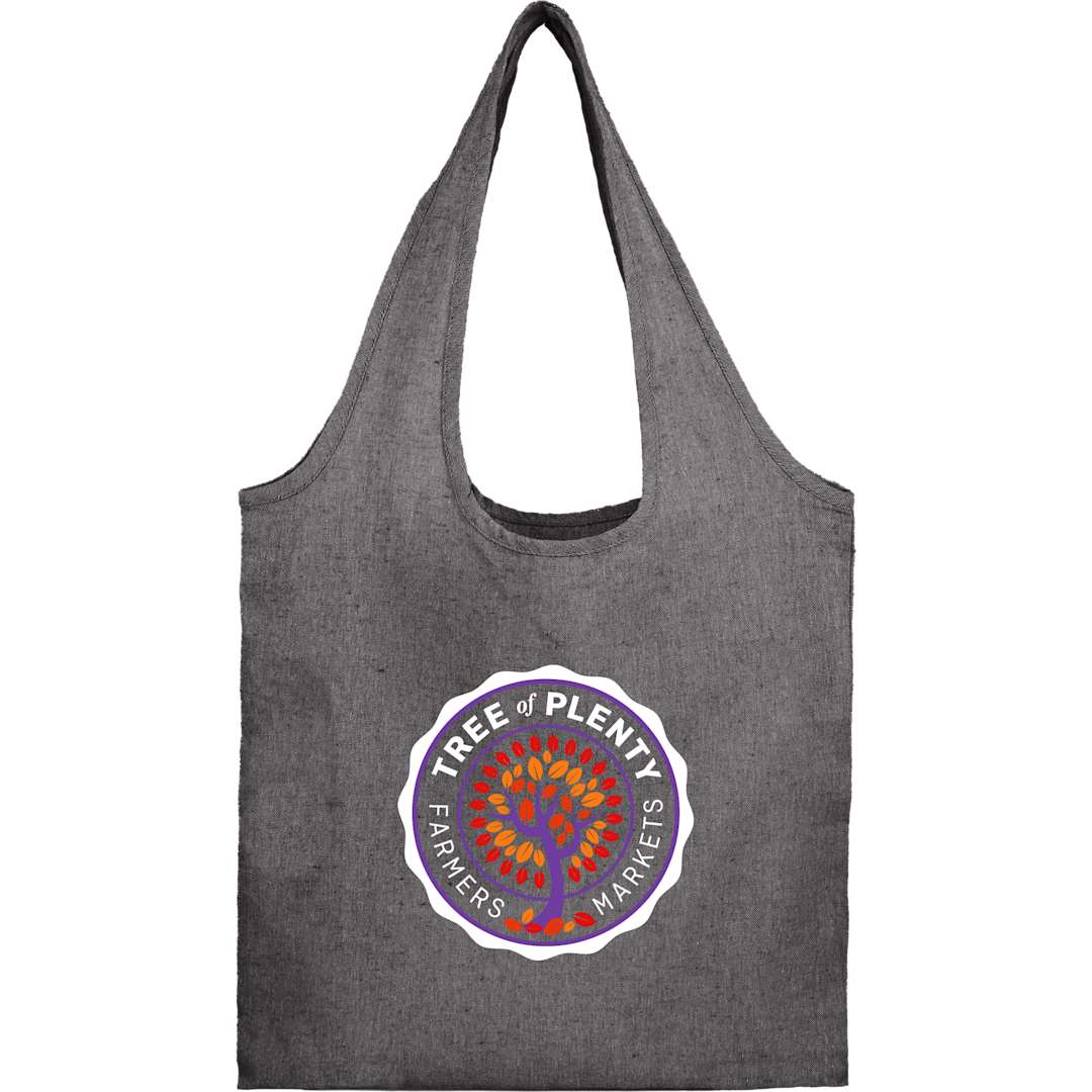 Bungalow 5oz Recycled Cotton Twill Shopper Tote - SM-5234 Black