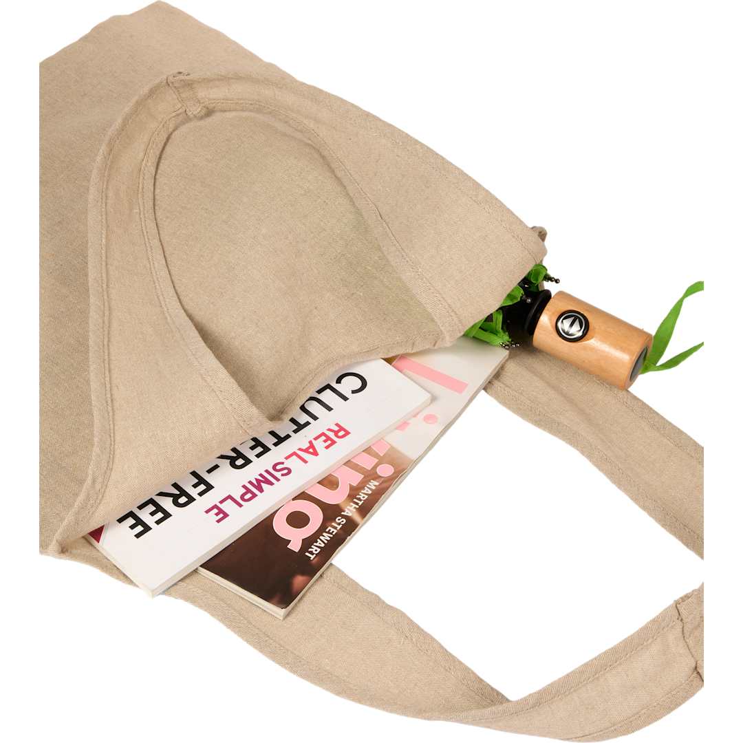 Bungalow 5oz Recycled Cotton Twill Shopper Tote - SM-5234 Natural