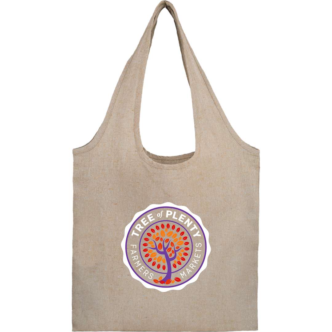 Bungalow 5oz Recycled Cotton Twill Shopper Tote - SM-5234 Natural