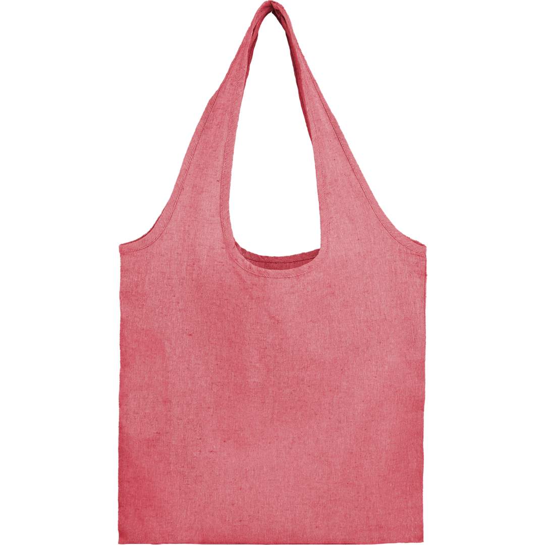 Bungalow 5oz Recycled Cotton Twill Shopper Tote - SM-5234 Red