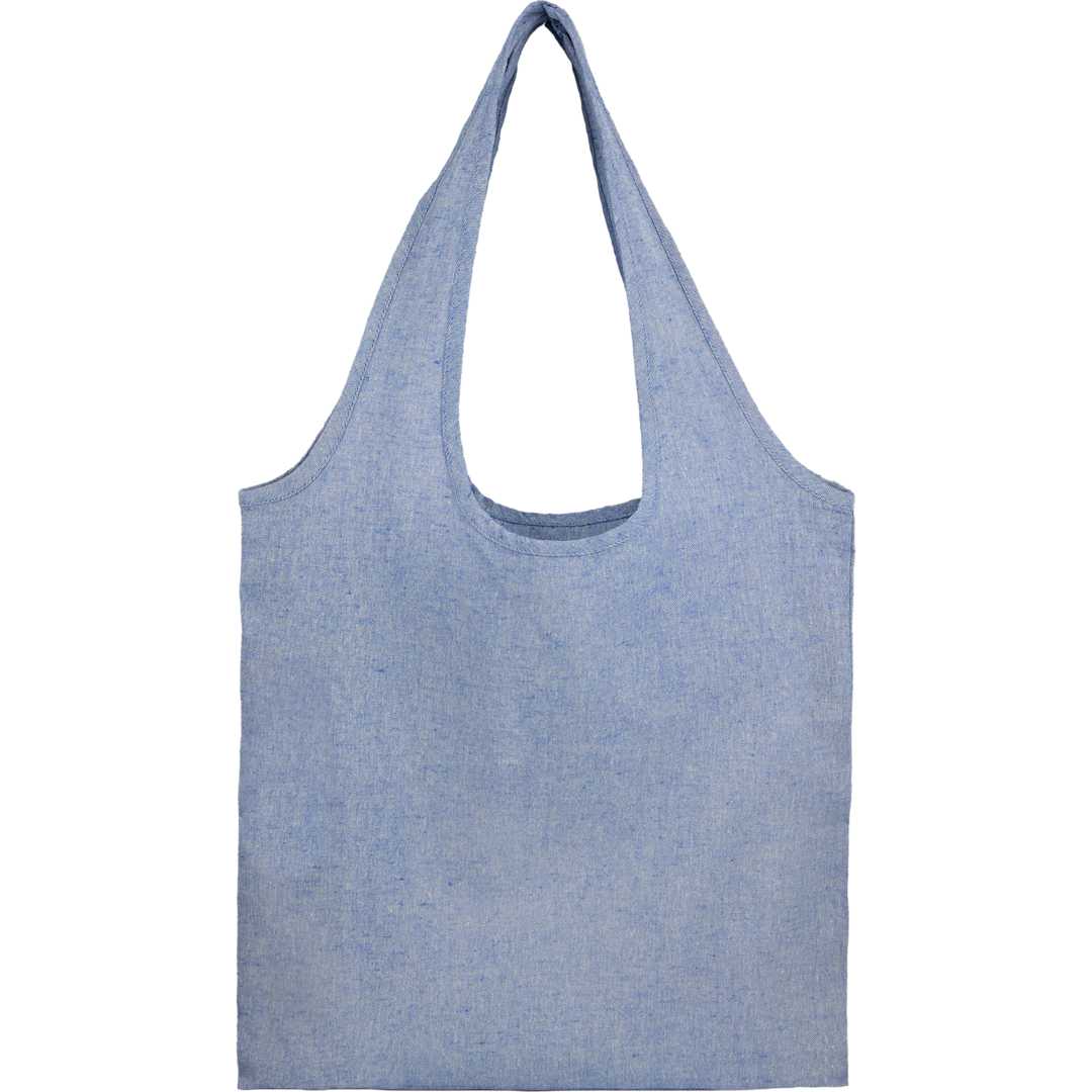 Bungalow 5oz Recycled Cotton Twill Shopper Tote - SM-5234 Blue