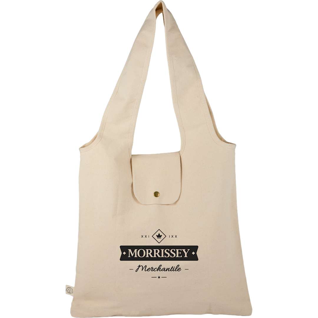 Packable 8oz Organic Cotton Tote - SM-5237 Natural