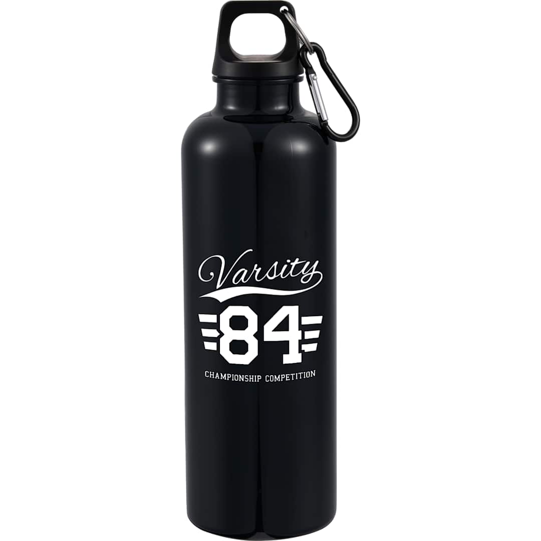 Race 25oz Recycled Bottle with Carabiner - SM-6973 Black