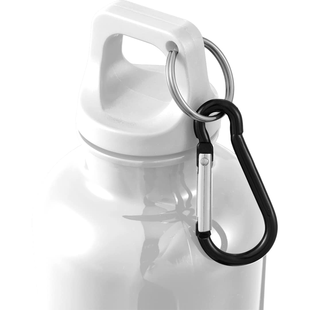 Race 25oz Recycled Bottle with Carabiner - SM-6973 White