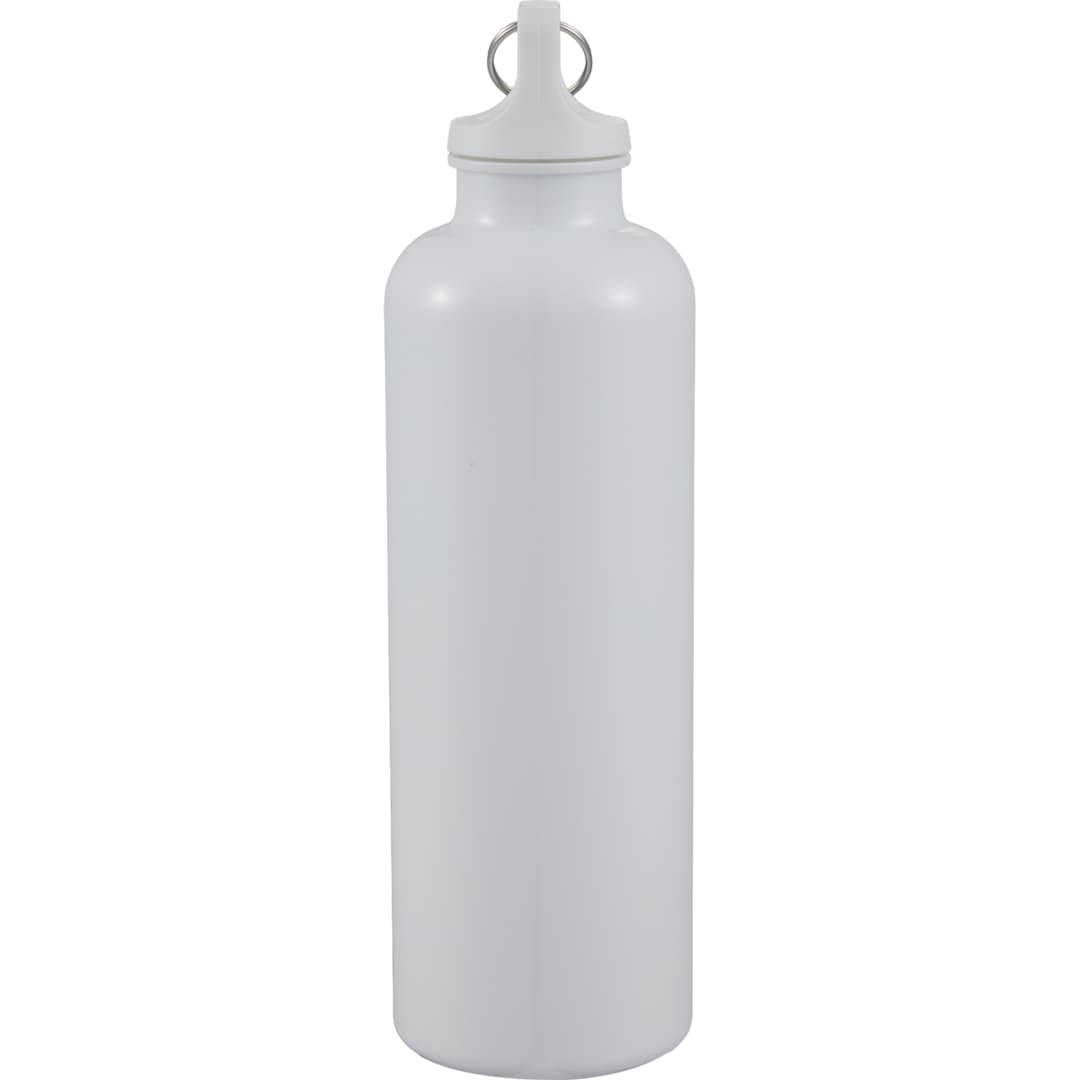 Race 25oz Recycled Bottle with Carabiner - SM-6973 White
