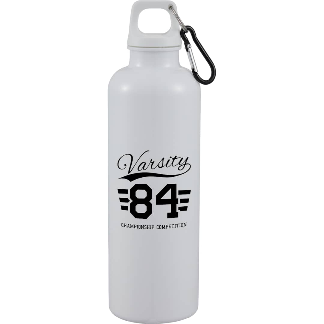 Race 25oz Recycled Bottle with Carabiner - SM-6973 White