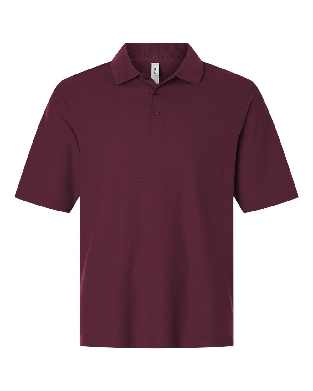 Core365 Men's Resolve CVC Performance Pique Polo - CE106 Burgundy