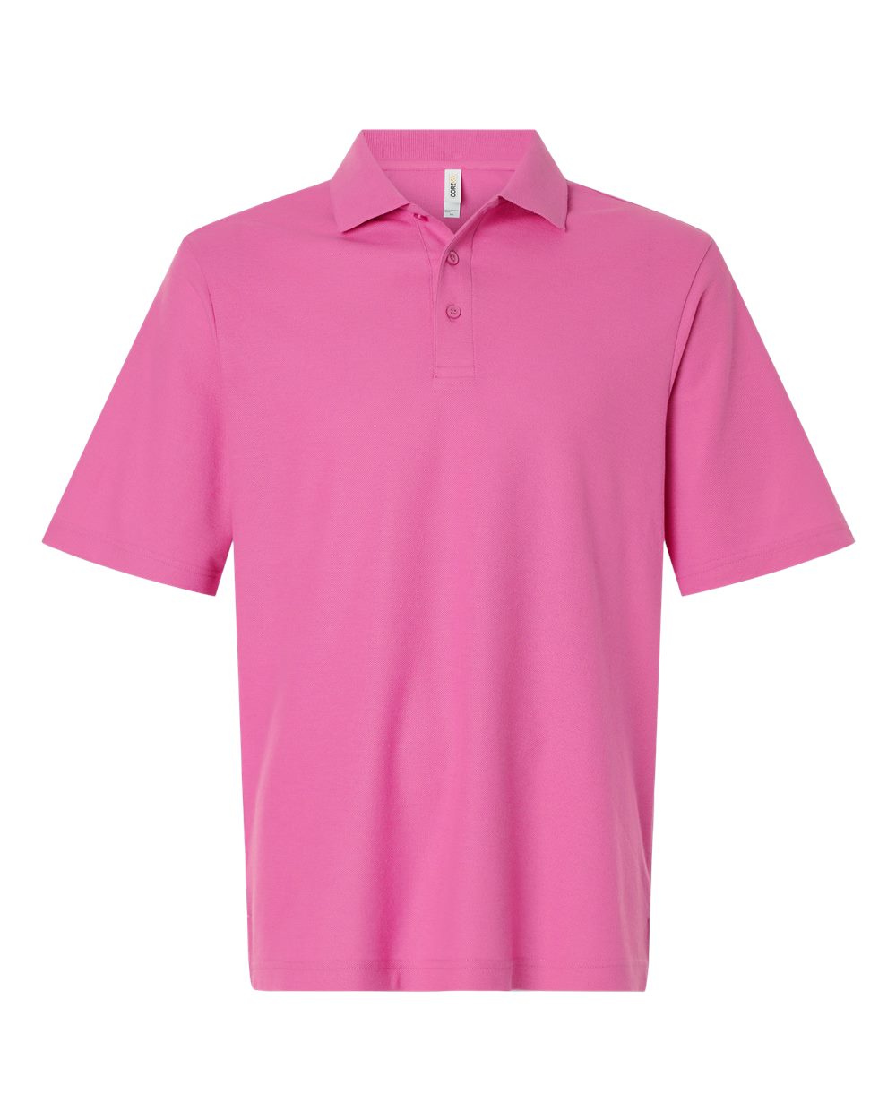 Core365 Men's Resolve CVC Performance Pique Polo - CE106 Charity Pink