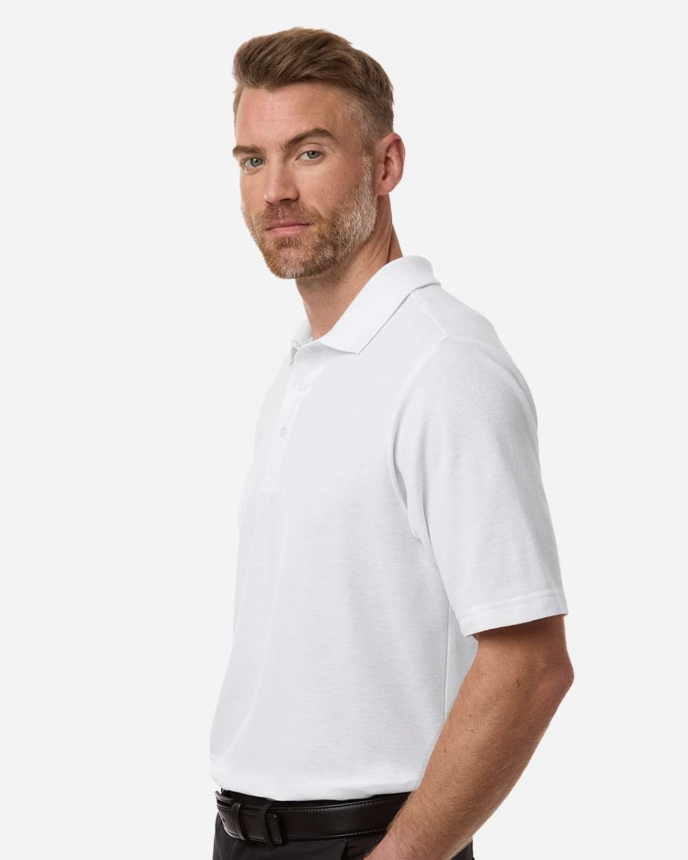 Core365 Men's Resolve CVC Performance Pique Polo - CE106 White