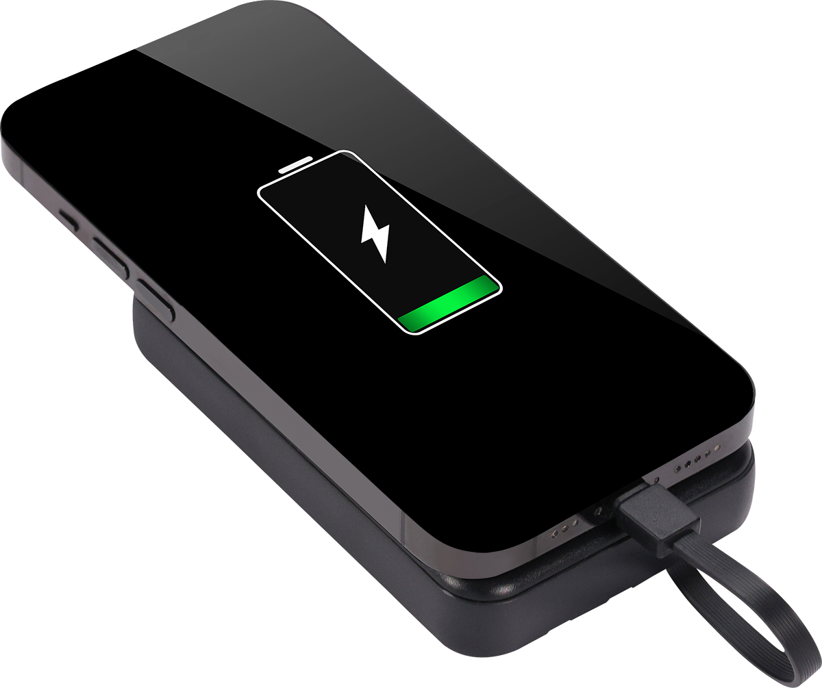 Chargeur sans fil et batterie externe 10 000 mAh - EL237 Black