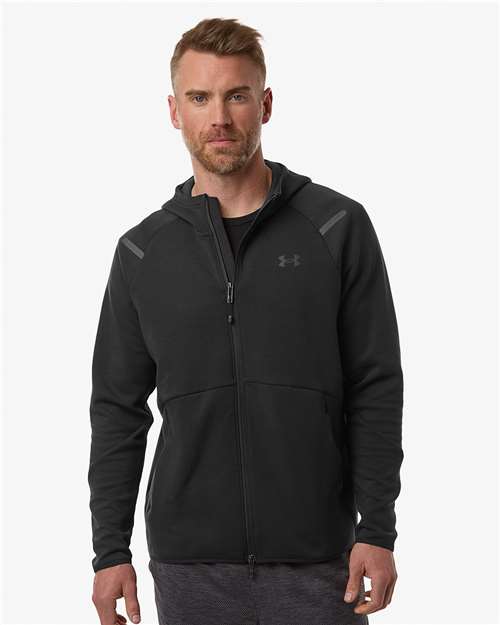 Under Armour Men's Unstoppable Fleece Full-Zip - 1379806 Black- Black