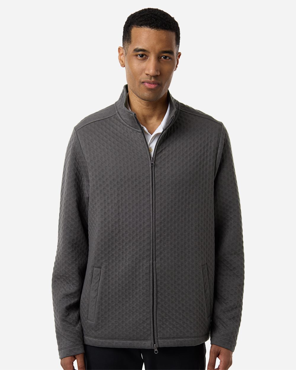 Devon & Jones Men's Berkley Textured Full-Zip Jacket - DG740