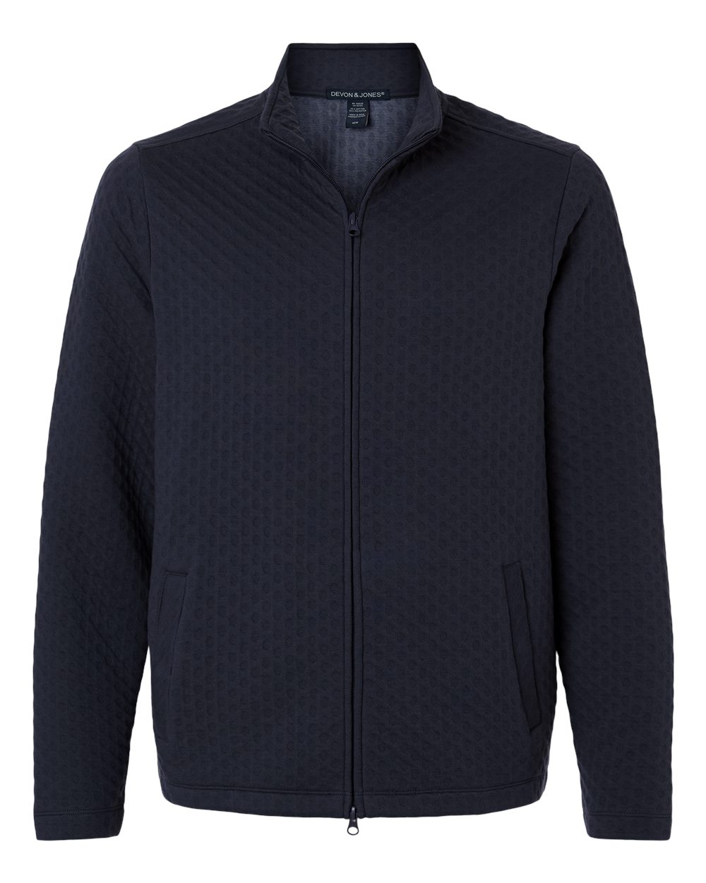 Devon & Jones Men's Berkley Textured Full-Zip Jacket - DG740 Navy