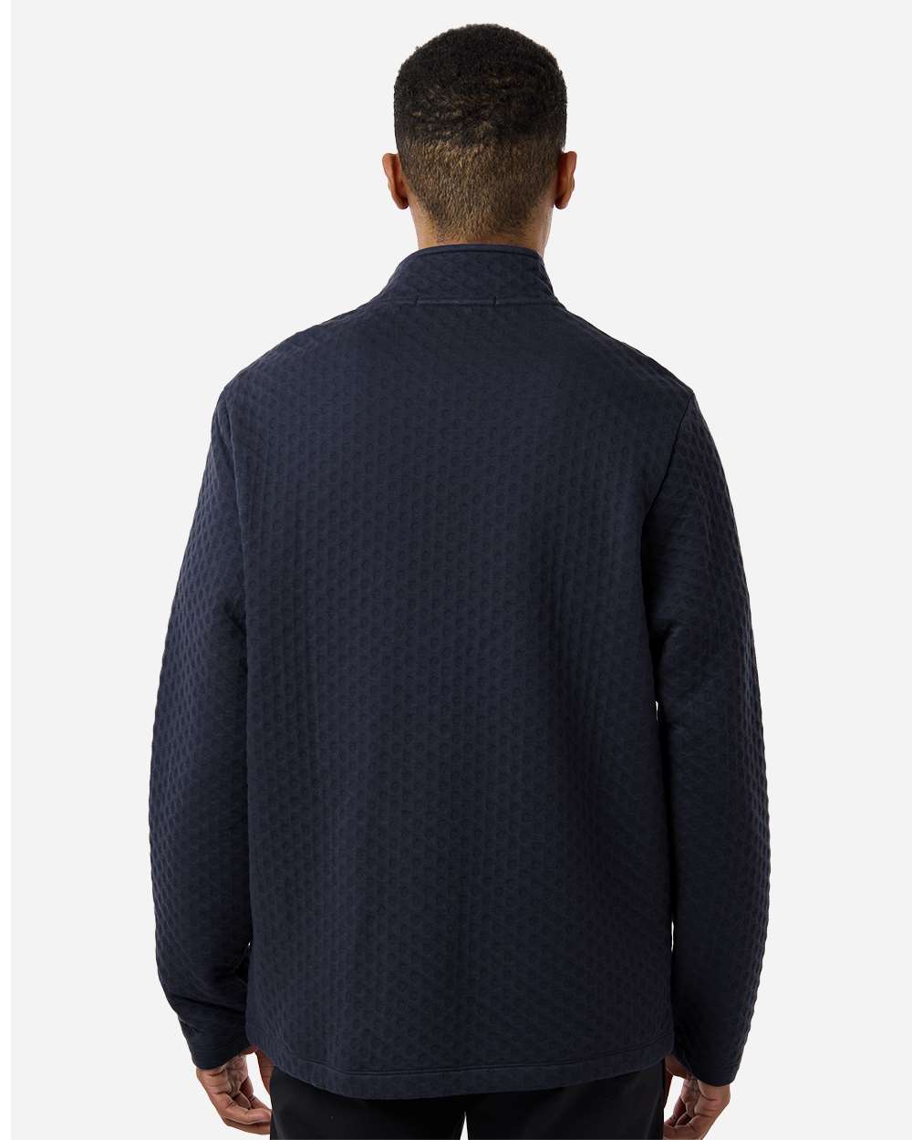 Devon & Jones Men's Berkeley Textured Full-Zip Jacket - DG740 Navy