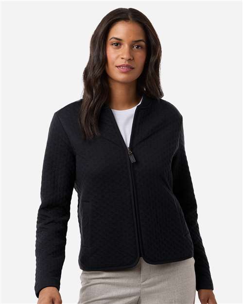 Devon & Jones Women's Berkeley Textured Full-Zip Jacket - DG740W Black