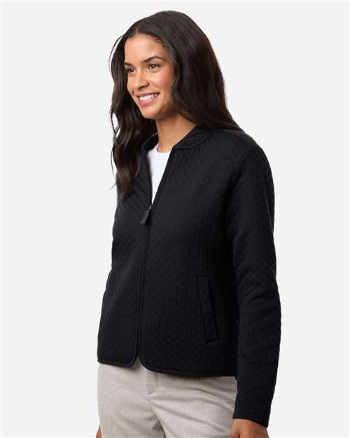 Devon & Jones Women's Berkeley Textured Full-Zip Jacket - DG740W Black