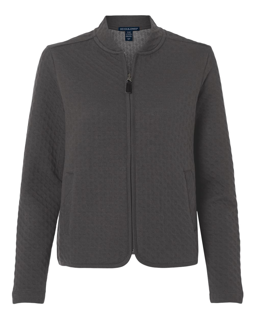 Devon & Jones Women's Berkeley Textured Full-Zip Jacket - DG740W Graphite