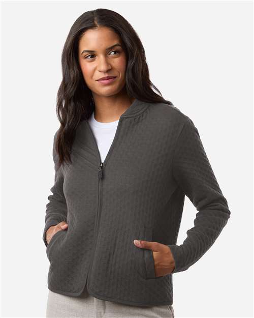 Devon & Jones Women's Berkeley Textured Full-Zip Jacket - DG740W Graphite