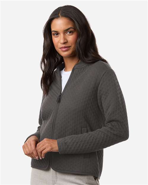 Devon & Jones Women's Berkeley Textured Full-Zip Jacket - DG740W Graphite