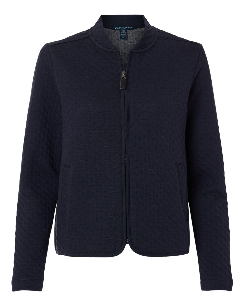 Devon & Jones Women's Berkeley Textured Full-Zip Jacket - DG740W Navy