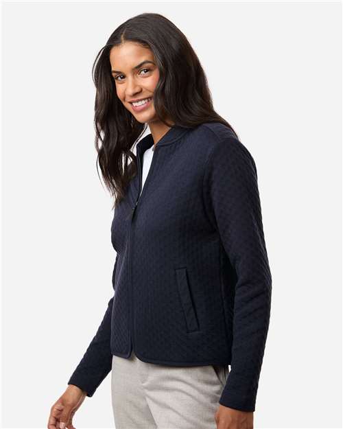 Devon & Jones Women's Berkeley Textured Full-Zip Jacket - DG740W Navy