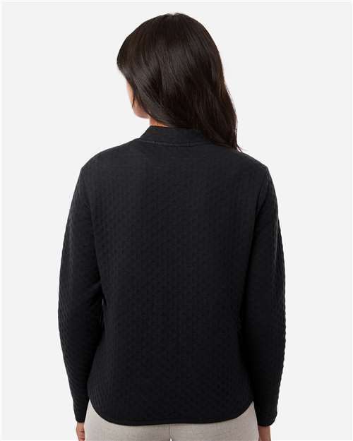 Devon & Jones Women's Berkeley Textured Full-Zip Jacket - DG740W Black