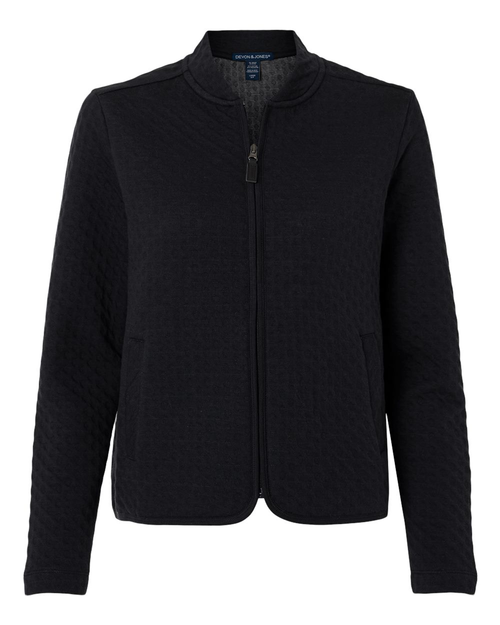 Devon & Jones Women's Berkeley Textured Full-Zip Jacket - DG740W Black