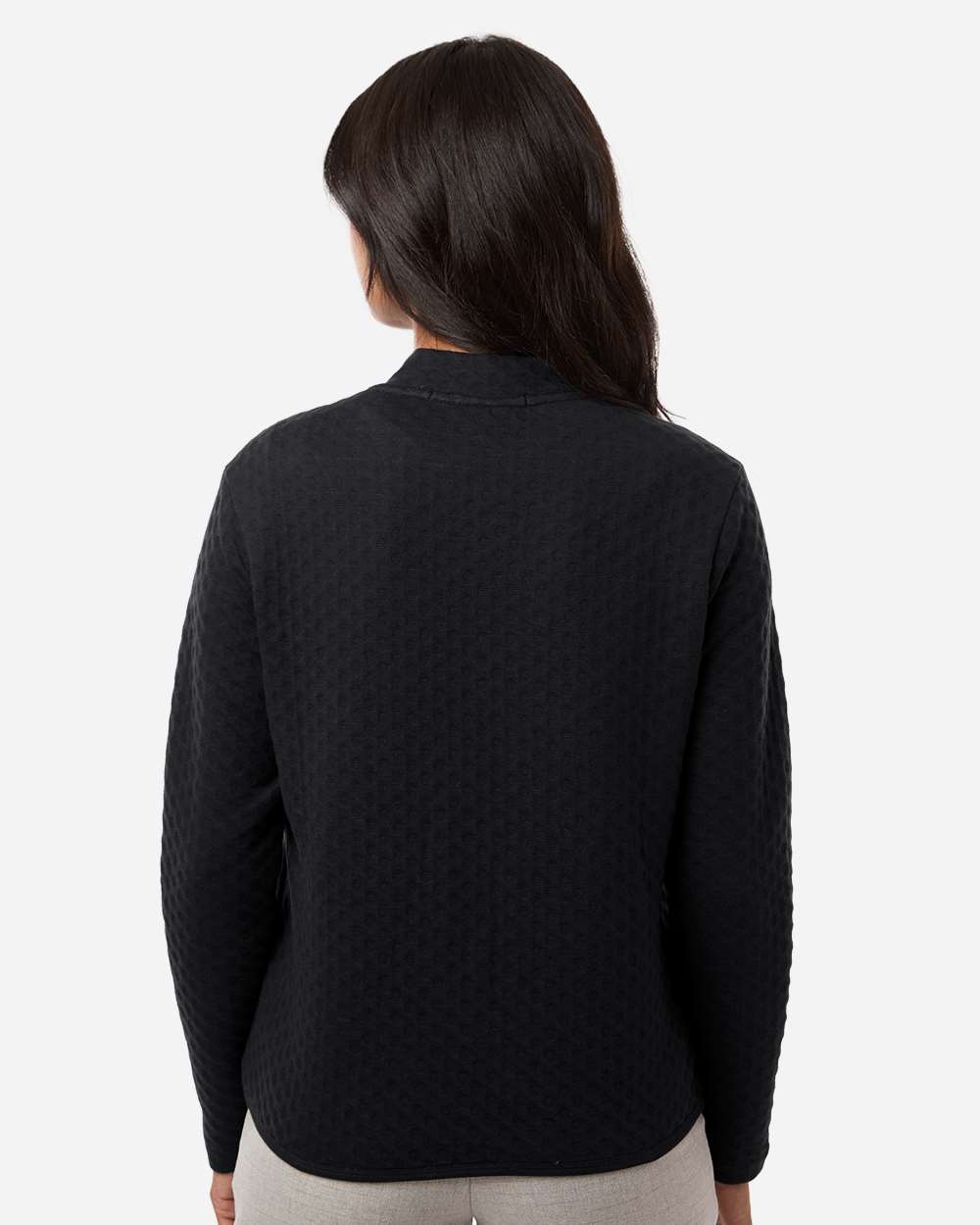 Devon & Jones Women's Berkeley Textured Full-Zip Jacket - DG740W Black