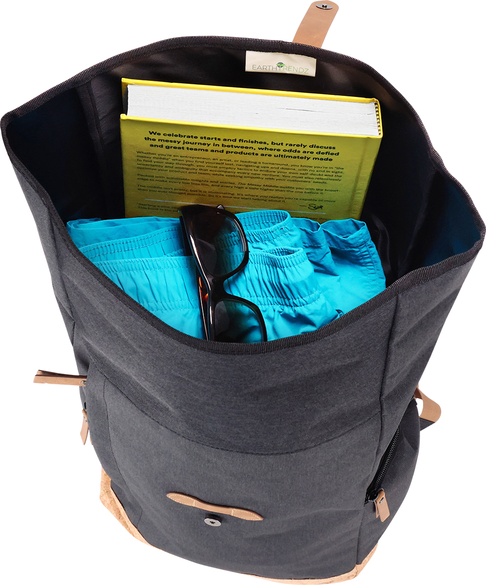 EarthTrendz Sac à dos Rolltop EarthTrendz™ rPE - BG390 Black