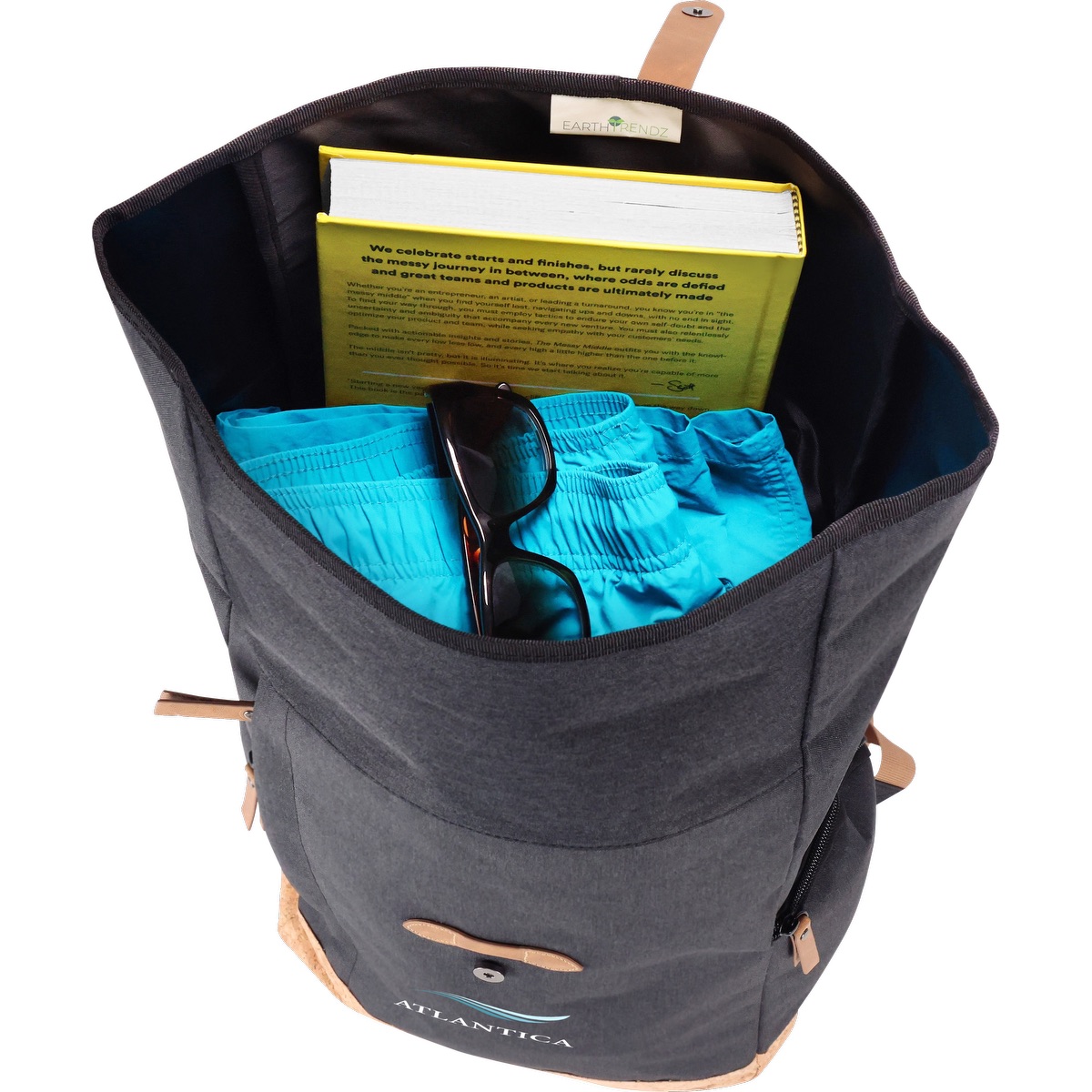 EarthTrendz Sac à dos Rolltop EarthTrendz™ rPE - BG390 Black