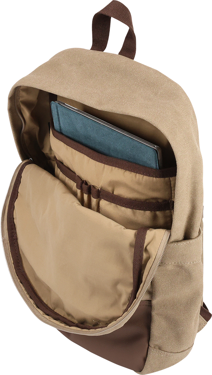 Sac à dos quotidien en canevas de coton 16 oz - BG391 Tan