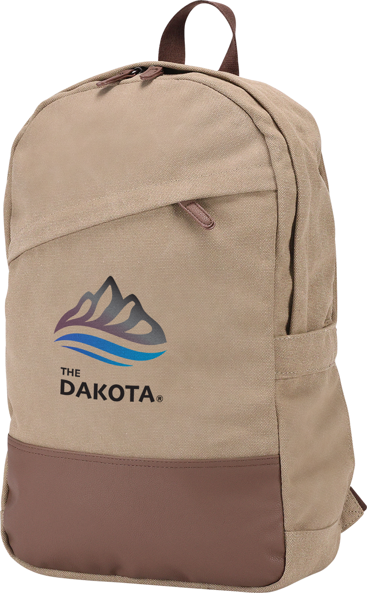 Sac à dos quotidien en canevas de coton 16 oz - BG391 Tan