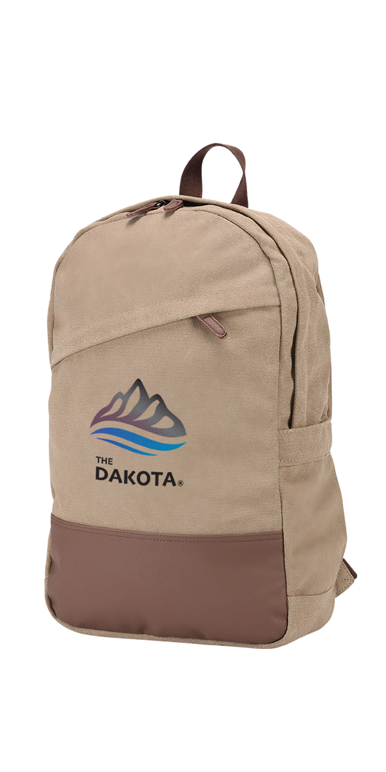 Sac à dos quotidien en canevas de coton 16 oz - BG391 Tan