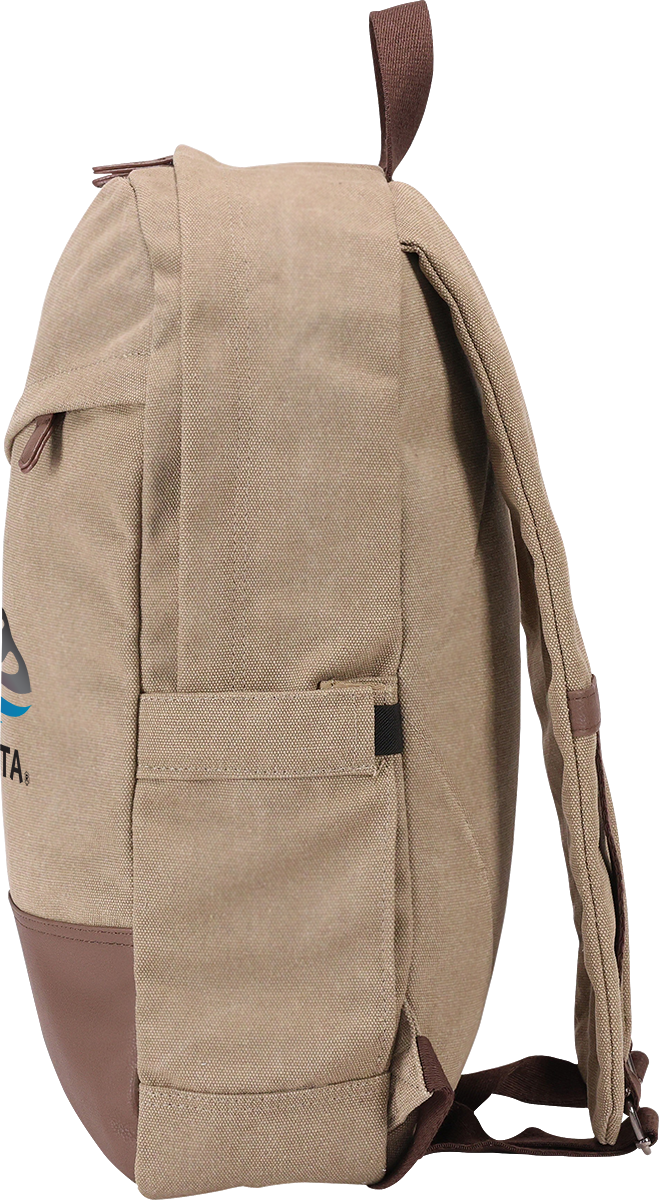 Sac à dos quotidien en canevas de coton 16 oz - BG391 Tan